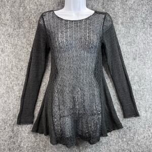 Eileen Fisher Twisted Silk Linen Stitch Women's Tops Size S